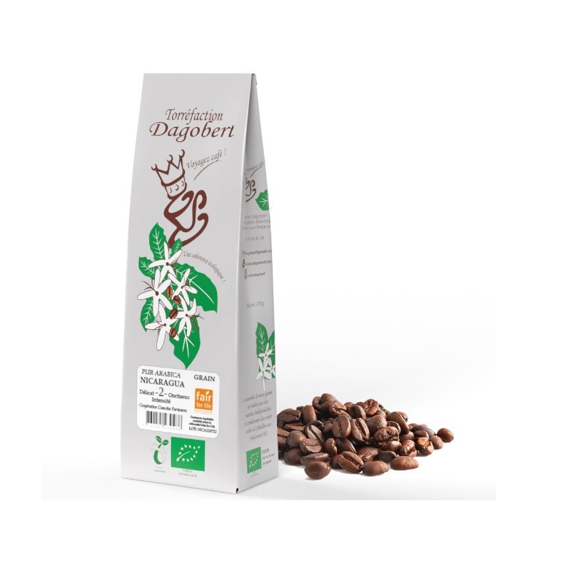 Caf Grains Nicaragua Arabica Bio G Les Caf S Dagobert