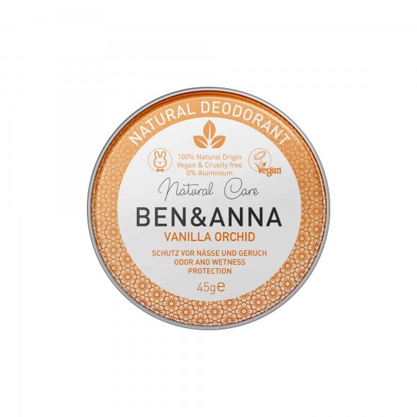 Crème déodorante Vanilla Orchid en pot Ben & Anna 45g