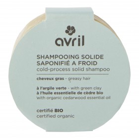 Shampoing solide bio Saponifié à Froid Cheveux gras Avril 100g