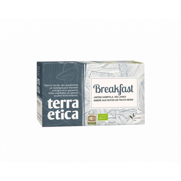 Thé Breakfast 20 sachets Bio et équitable Terra Etica 36g
