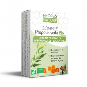 Gommes Propolis verte Bio Extrait de pépins de pamplemousse - Orange PROPOS NATURE 45g