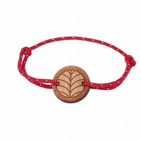 Bracelet Mixte Le naturel Rouge Cordon écoresponsable 