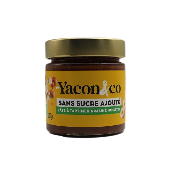 Pâte à tartiner praliné noisette bio YACON & CO 200g
