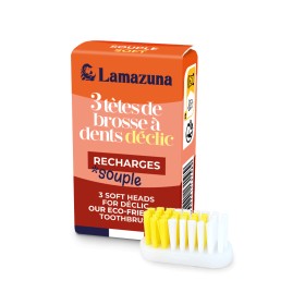 Recharge 3 têtes pour brosse à dents Lamazuna médium ou souple