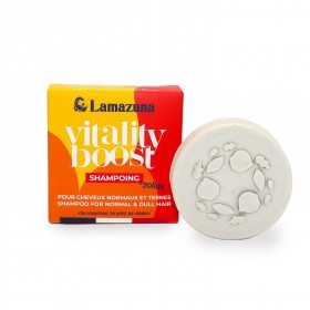 Shampoing solide Lamazuna cheveux normaux argile blanche et verte 70ml